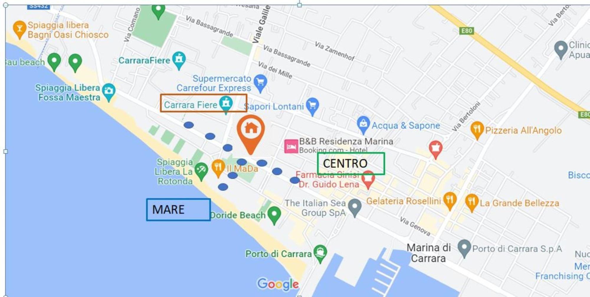 Appartamento Stella Marina A Due Passi Dal Mare E Dal Centro Marina Di Carrara Eksteriør billede